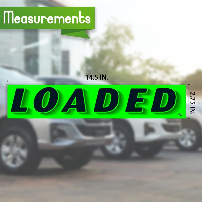 Versa-Tags Chartreuse Green Vinyl Slogan Stickers - 12-Pack for Car Dealer Windshield Advertising, Perfect for Used/New Car Truck RV Lots Slogan-Loaded-Stickers - Image 2